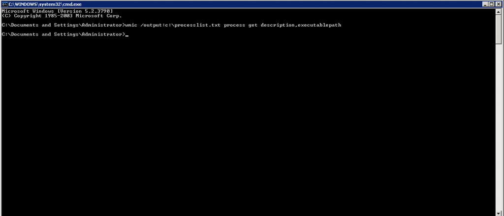 How to get all running process list through command line