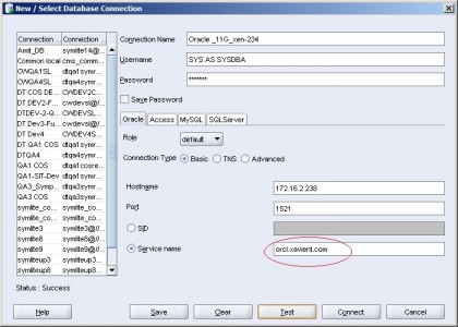 Database name + Domain name