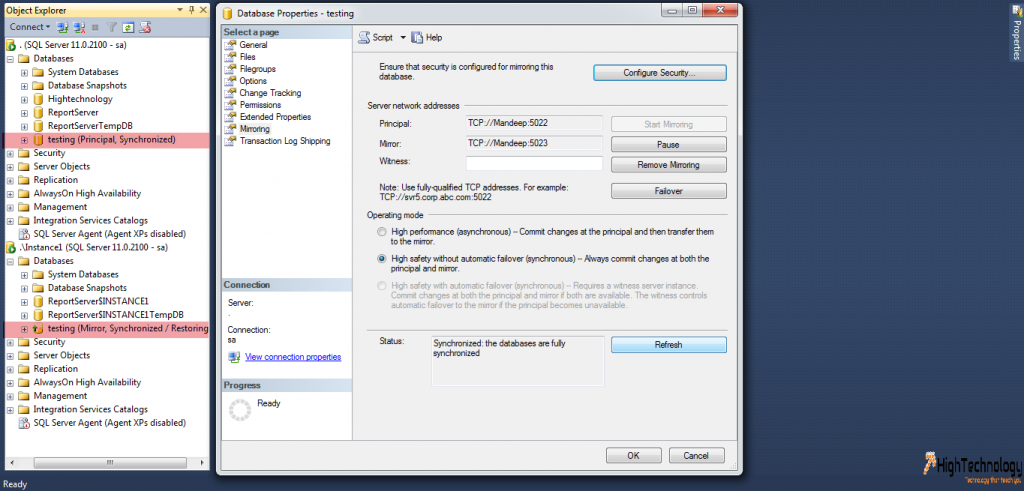 Mirroring In SQL Server 2005