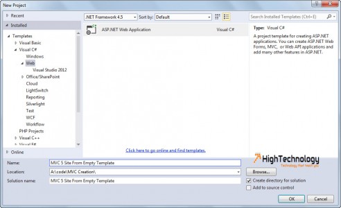 MVC 5 Site From Empty Template