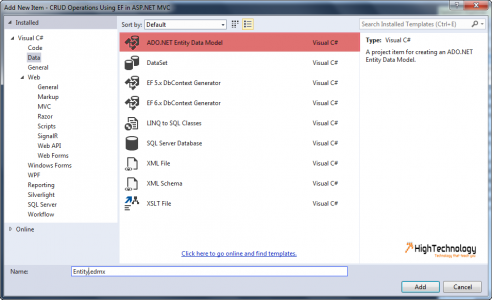 CRUD Operations Using Entity Framework in MVC