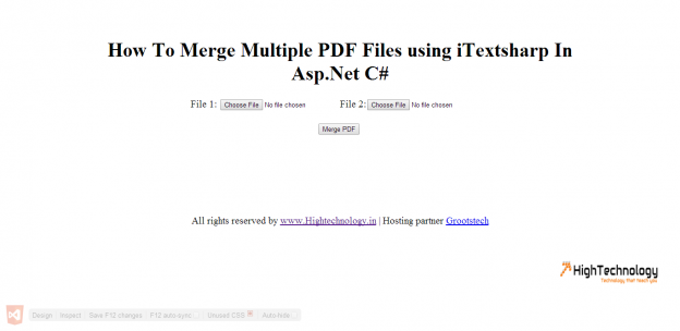 How To Merge Multiple PDF Files using iTextsharp In Asp.Net C#
