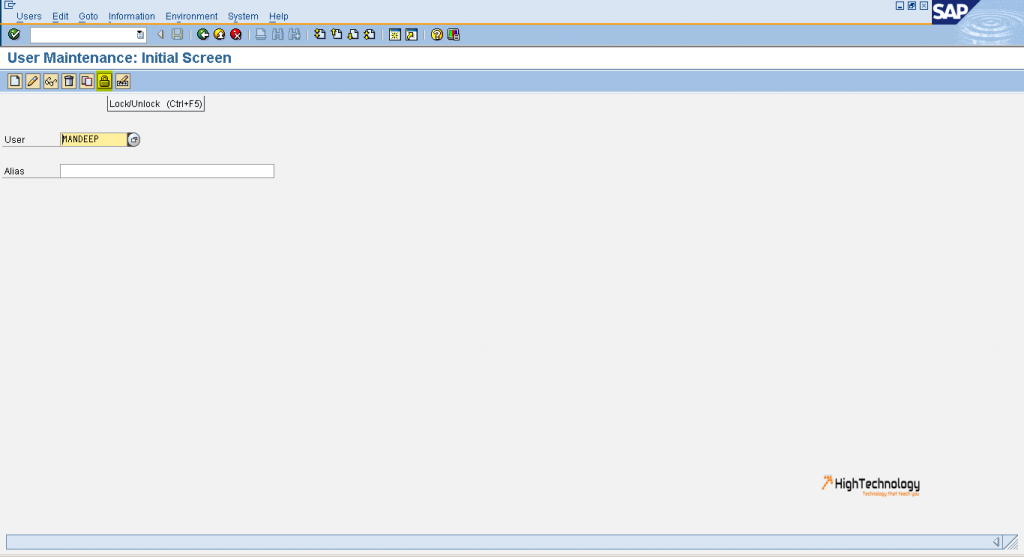 SAP-Lock Unlock User In SAP