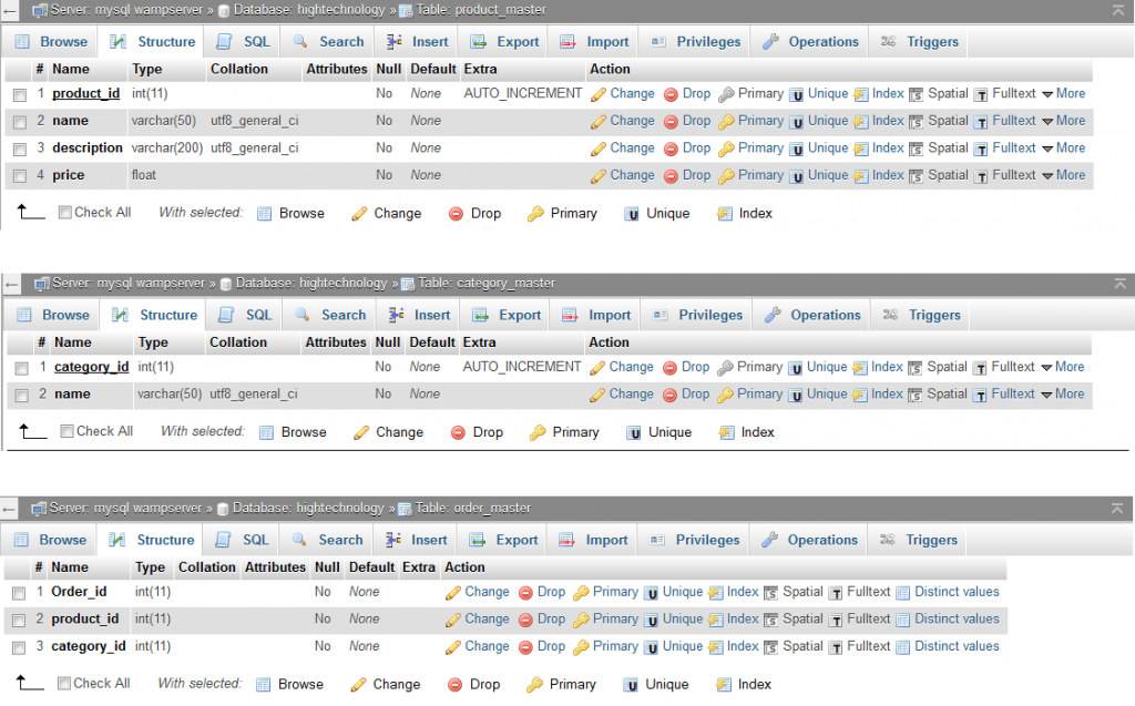 Foreign key in phpmyadmin