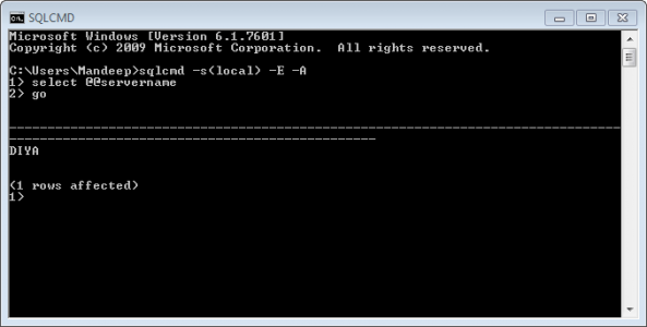 USE DAC using SQLCMD