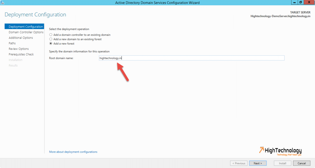 install active directory windows server 2012