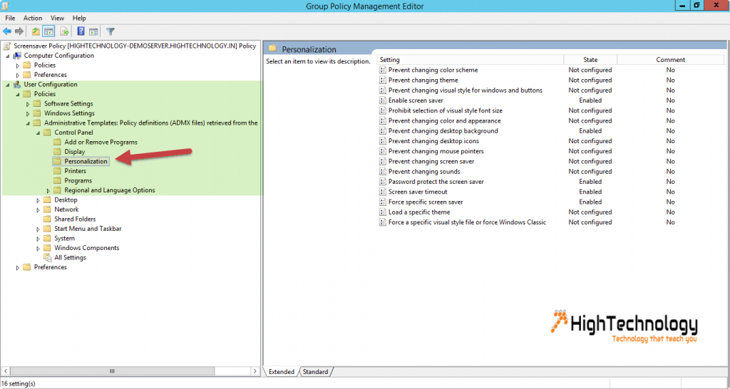 How to apply screen saver through group policy in Active Directory