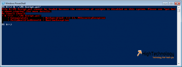 Script cannot be loaded because running scripts is disabled