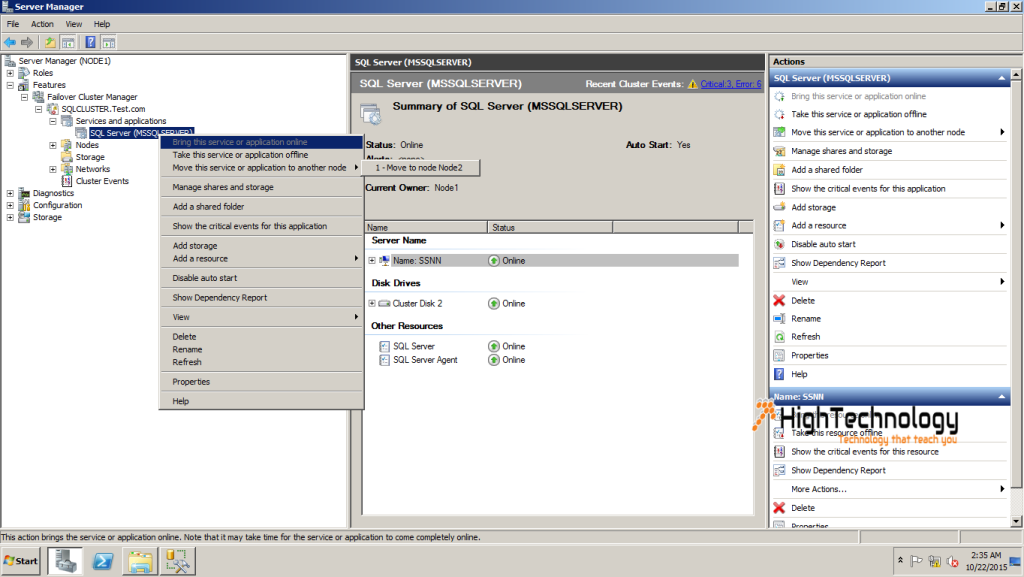 Manual Failover Cluster