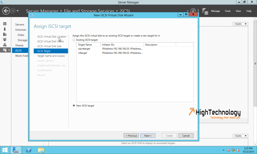 New iSCSI Target