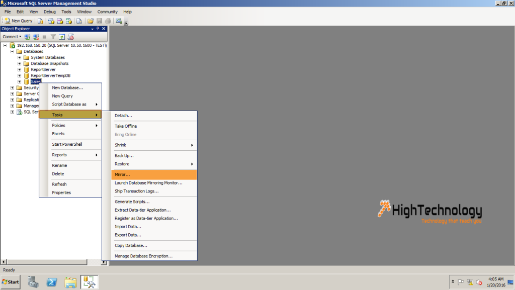 SQL Server Database Mirroring in Domain Environment