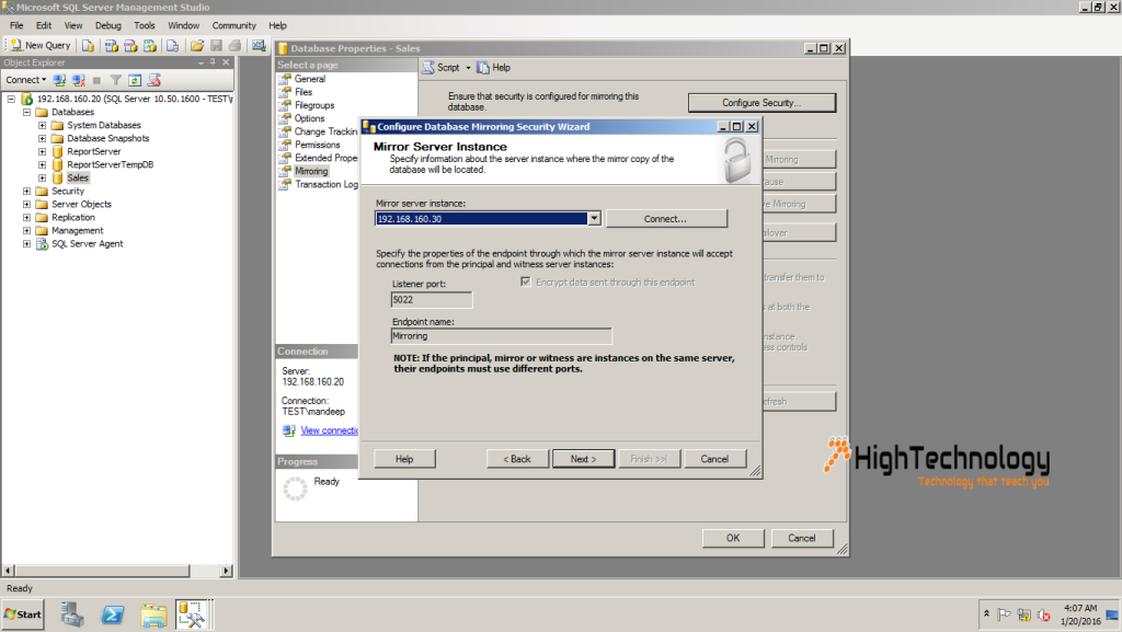 SQL Server Database Mirroring