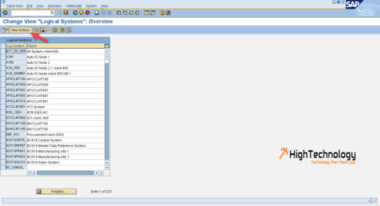 create logical system in sap