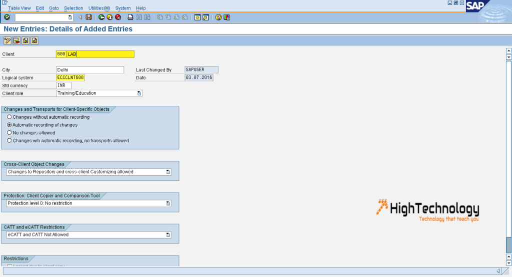 How to Create a New Client in SAP