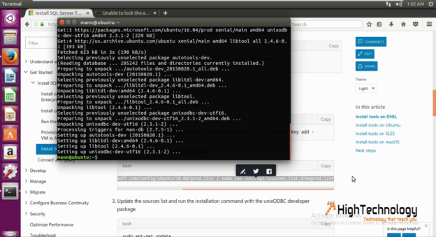 Install MSSQL Tools on Ubuntu