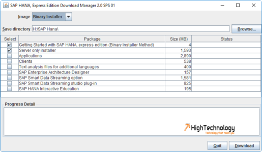 SAP HANA Binary Download