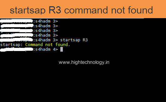 startsap command not found