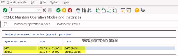 Operation Mode in SAP