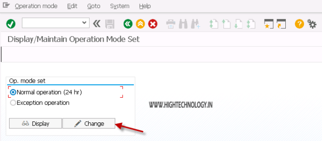 Operation Mode in SAP